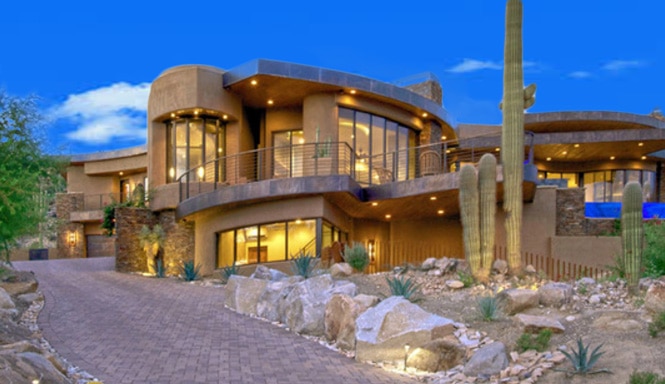 A two-story custom house built by our Oro Valley home builders