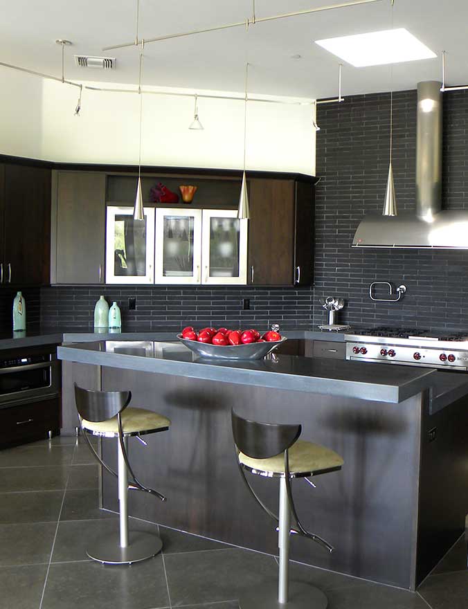 The kitchen in one of the luxury homes built by our Tucson home builders